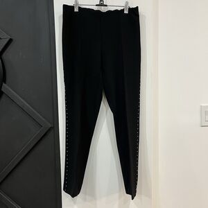 Soft Surroundings Black Stud Pleated Pants Size Small Grunge